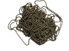 Corrente de bolinhas (aljofre 1,5mm) - Metal - Ouro Velho - comprar online