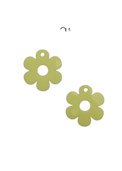 Charm (aplique) em acrílico 2mm - Margarida (Amarelo) - comprar online