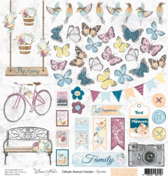 Papel para scrapbooking Coleção Aurora´s Garden - Recortes