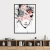 Quadro decorativo mulher flores e borboletas branco