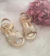 SANDÁLIA INFANTIL DOURADA CRUZADA - comprar online