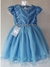 Vestido Infantil Azul Bebê Luxo