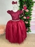 Vestido Infantil Marsala Longo Luxo