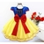 Vestido Infantil Temático Branca De Neve Com Saia de Brilho - comprar online