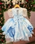 Vestido Infantil Temático Cinderela Azul Luxo na internet
