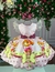Vestido Infantil Temático Sky Patrulha Canina Rosa Luxo