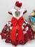 Vestido Vermelho Floral Infantil Luxo Festa na internet
