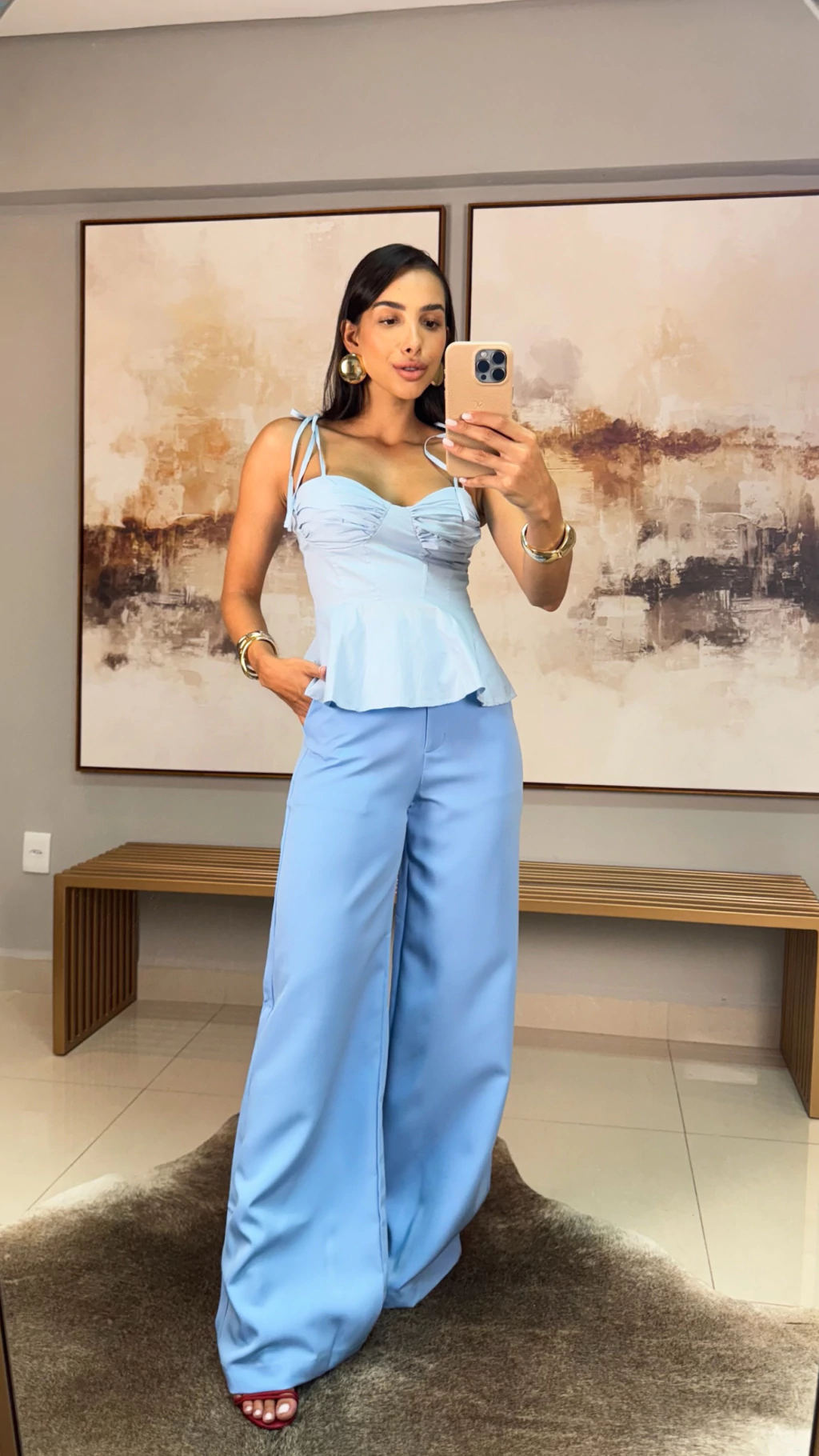 Pantalona Clara Azul claro