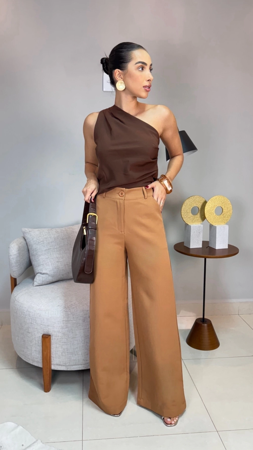 Pantalona Clara Marrom