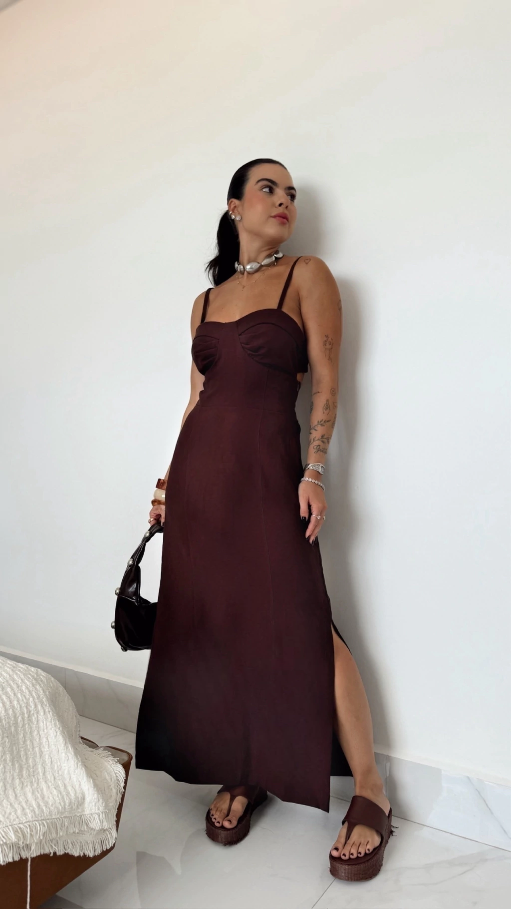 Vestido Ravena Marrom