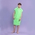 Poncho de Toalla. Verde Manzana. Talle 3 (Teens Unisex)