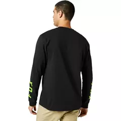 REMERA RKANE LS PREMIUM TEE NEGRA LETRA AMA FLUOR FOX RACING - comprar online