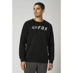 BUZO NEGRO FOX FOXHEAD CREW BUZO NEGRO LOGO BLANCO CUE REDONDO