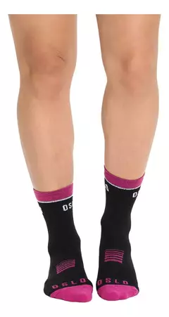 MEDIA REGULAR BLANCA DETALLE MORADO - comprar online