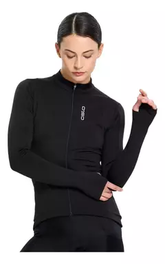 JERSEY MANGA LARGA FRIZADO BURMAN NEGRO - tienda online