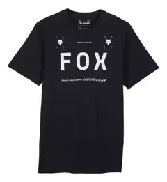 REMERA FOX AVIATION PREM SS TEE NEGRA LETRAS BLANCAS - comprar online