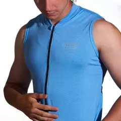 Musculosa Bike Hombre Celeste