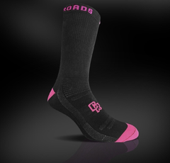 MEDIA BIKE NEGRO CON FUCSIA CROSS