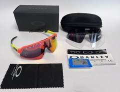 Gafas Oakley Sutro Lite Sweep Vented Marco Naranja Patilla Amarillas Espejado Naranja