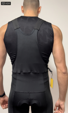 MAILLOT LARGO NEGRA MAGENTA + BOLSO MAGENTA en internet