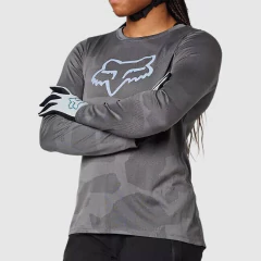 JERSEY FOX W RANGER TRU DRI LS JERSEY GRIS LOGO LILA