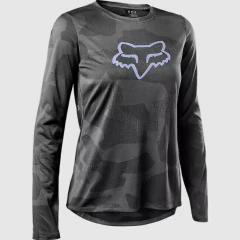 JERSEY FOX W RANGER TRU DRI LS JERSEY GRIS LOGO LILA - comprar online