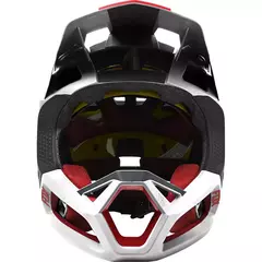 CASCO INTEGRAL FOX PROFRAME HELMET BLOCKED BLANCO Y ROJO - MendoBike