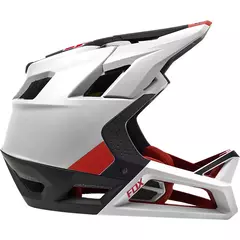 Imagen de CASCO INTEGRAL FOX PROFRAME HELMET BLOCKED BLANCO Y ROJO