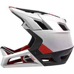 CASCO INTEGRAL FOX PROFRAME HELMET BLOCKED BLANCO Y ROJO - comprar online