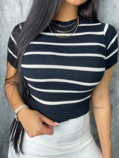 Imagem do Blusa Listrada - Tricô Modal