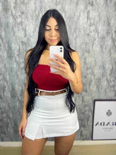 Cropped em tricô modal - La Mode Store 