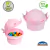 01 Pote Porta Mix COROA Rosa Plástico R:6506RS Plasutil