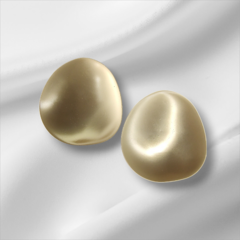 Brinco Chapa Redondo Dourado Fosco 4,5 cm - comprar online