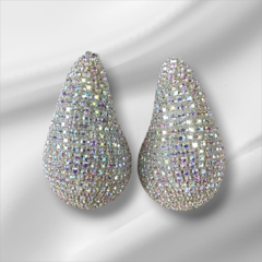 Brinco Gota Strass Fruta Cor 4 cm - comprar online