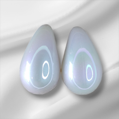 Brinco Gota Pérola Leitoso 4 cm - comprar online