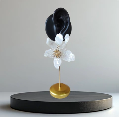 Brinco Flor Luxuoso 6,5 cm o par - comprar online