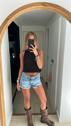 Top hilo negro - comprar online