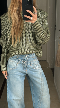 Sweater Hombreras Verde - tienda online