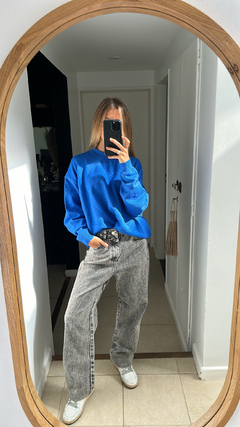 Jean Mid Rise Gris