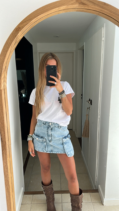 Pollera Cargo Denim - comprar online