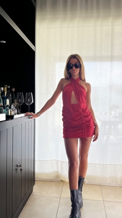 Vestido Rojo Brillos - comprar online