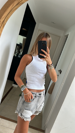 Short Tiro Bajo Gris Roto - comprar online