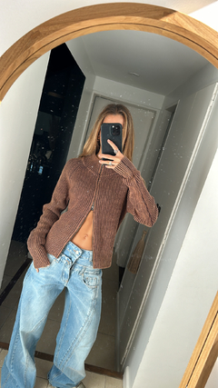 Cardigan Marron Gastado - Ropaje