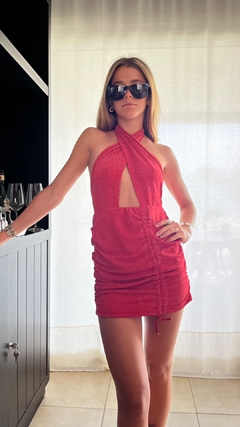 Vestido Rojo Brillos - Ropaje