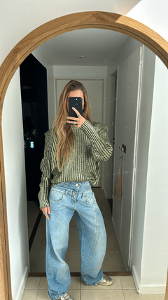 Sweater Hombreras Verde en internet