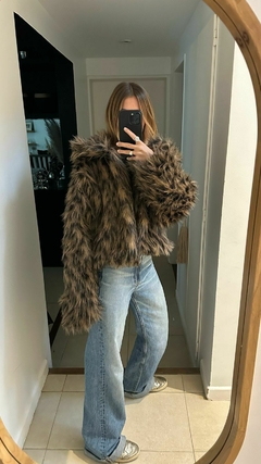 Tapado Piel Print Camel - comprar online