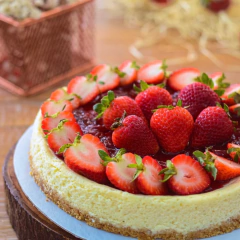 Cheesecake Assada - Morango
