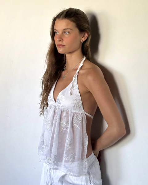 TOP BOHEMIAN SPARKLE - OFFWHITE - comprar online