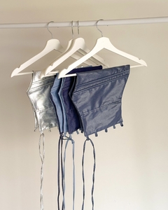 Corset metallic denim - comprar online