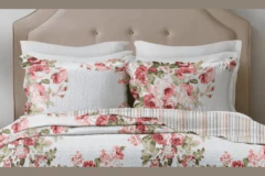 Kit Cobre leito Colcha Queen Bolti Estampada com 3 peças Dupla Face Milena - Mais Bela Enxovais
